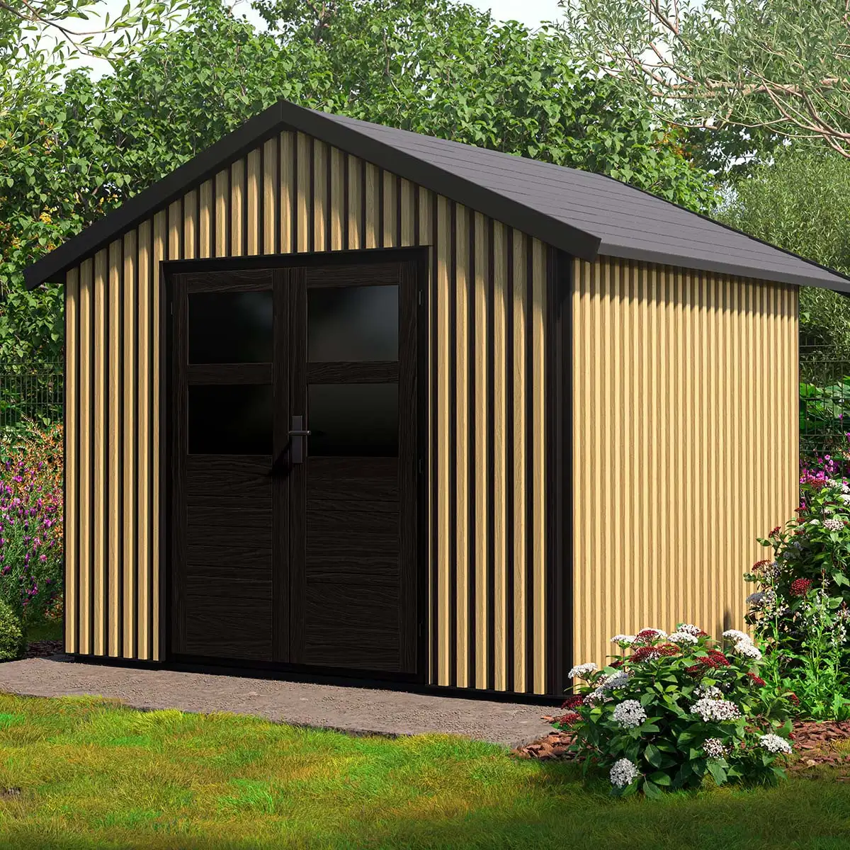 Parement Métallique Imitation Bois 40x40 LG 3000